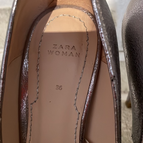 Zara dark silver escarpin, 4 inches heel, size 36 - Picture 4 of 6